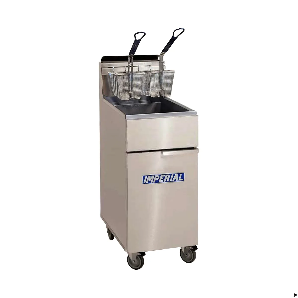 Imperial EFS-40 17" Floor Model Gas Deep Fryer, Full Pot, NG or LP Gas, 40 Ibs Capacity, 105.000 BTU