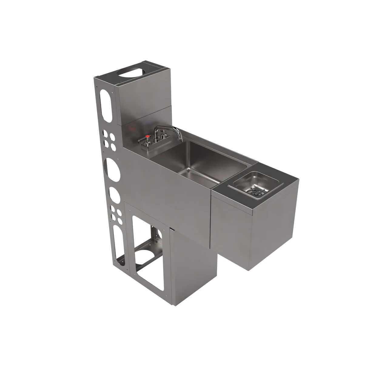 BK Resources UBDW-21-SS12-GR-PG Underbar Sink Units, 1 Compartment without Drainboard