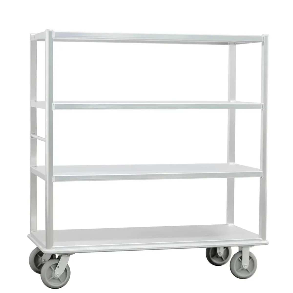 New Age 1452 Aluminum Queen Mary Banquet Cart w/ (4) Solid Shelves, 2500 lbs. Capacity