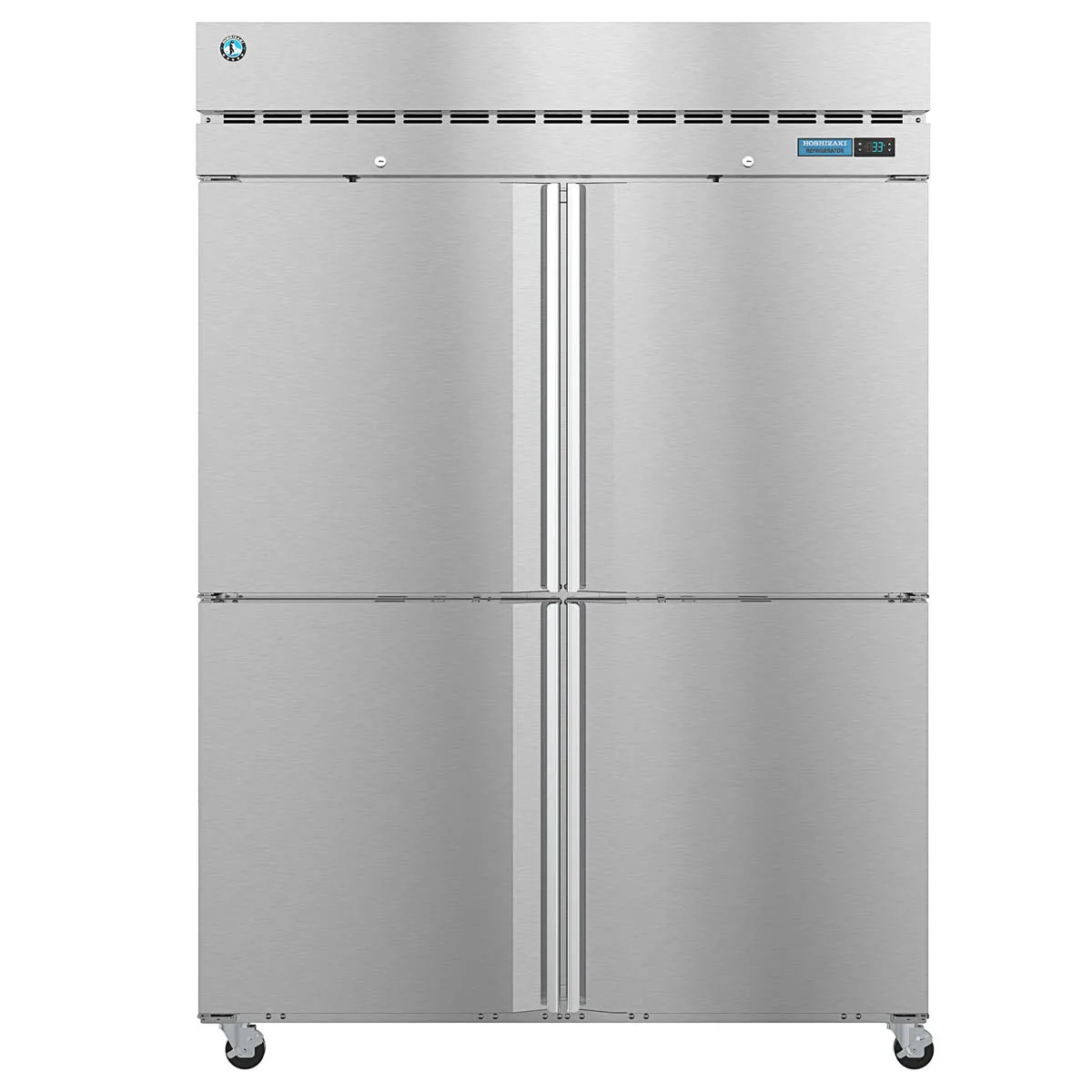 Hoshizaki PT2A-HS-HS 2-Section Pass-Thru Refrigerator w/ 8 Solid Half Doors, Top Mount, Stainless Steel, 53 cu. ft.