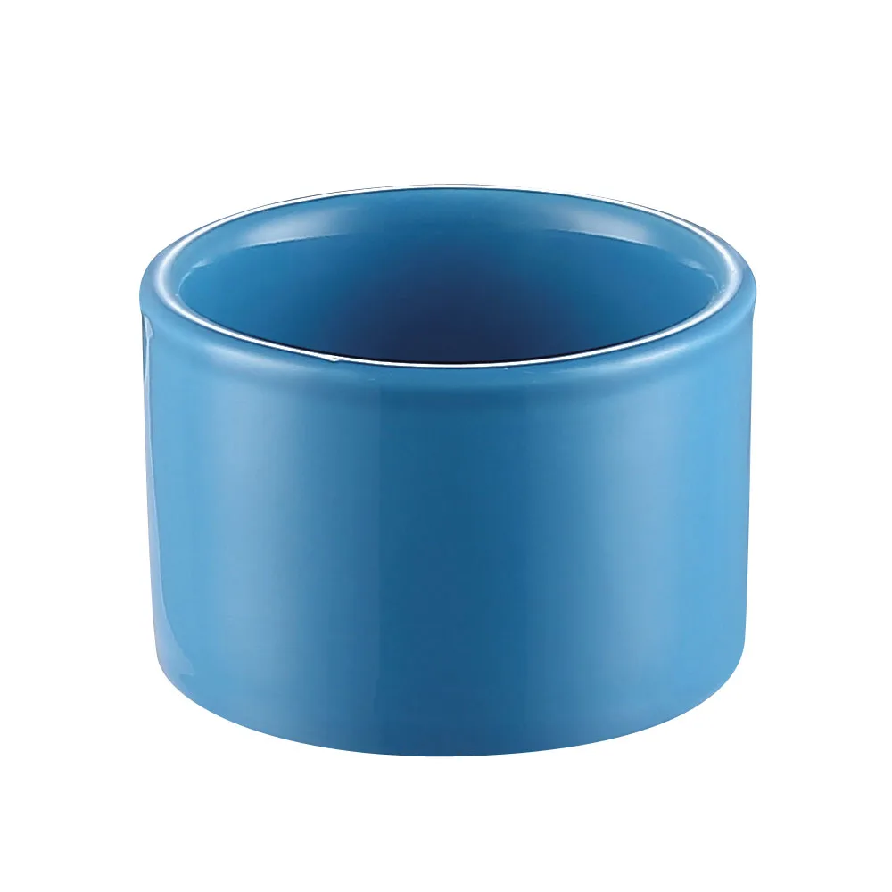 CAC China RKF-C4-PCK - 5 oz Peacock Ceramic Ramekin, 3" Dia x 2" H, Microwave Safe - 1 Dozen