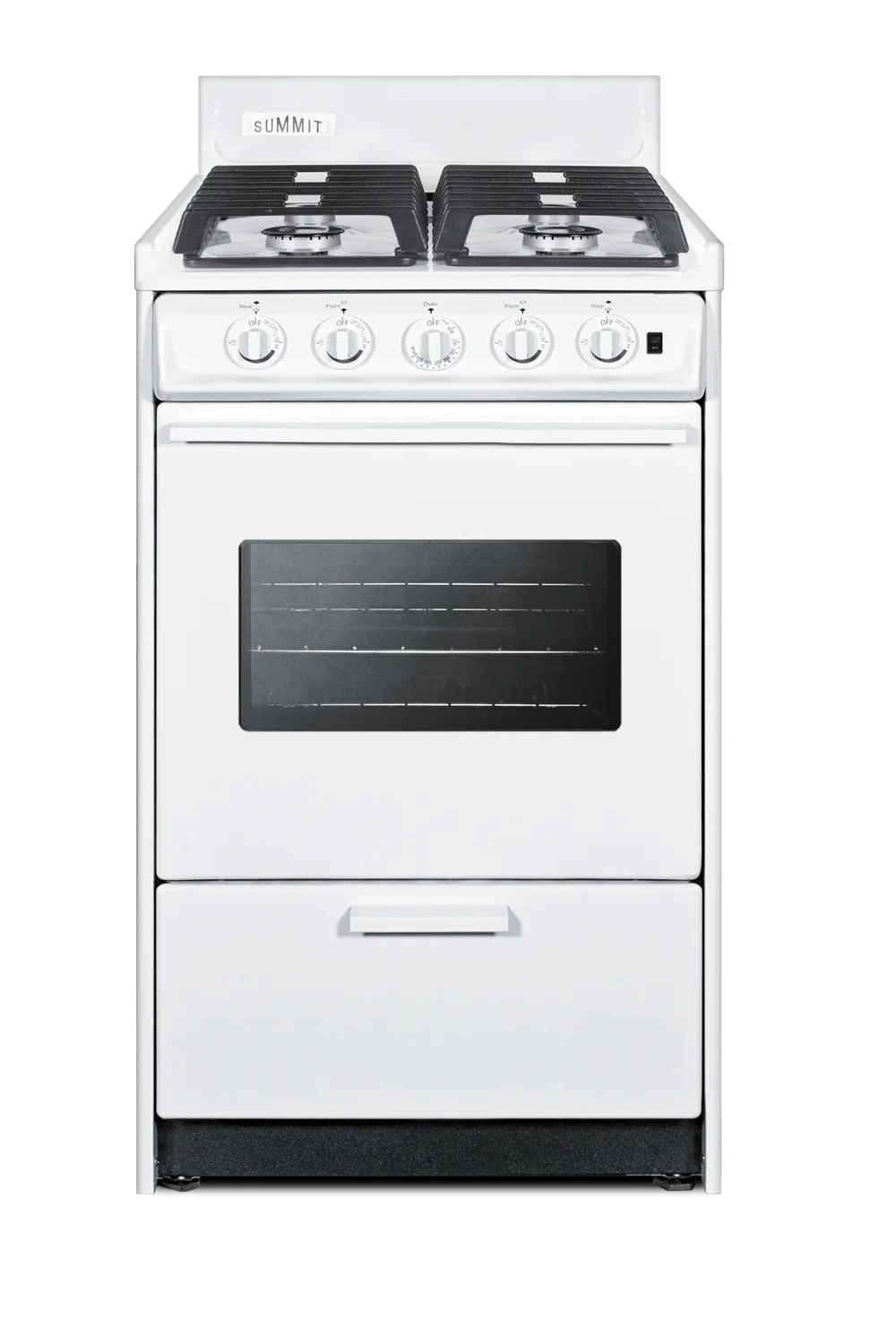 Summit WTM1107ISW Gas Range, 20" W X 24"D, 2.46 Cu.Ft. Oven Capacity, Backguard