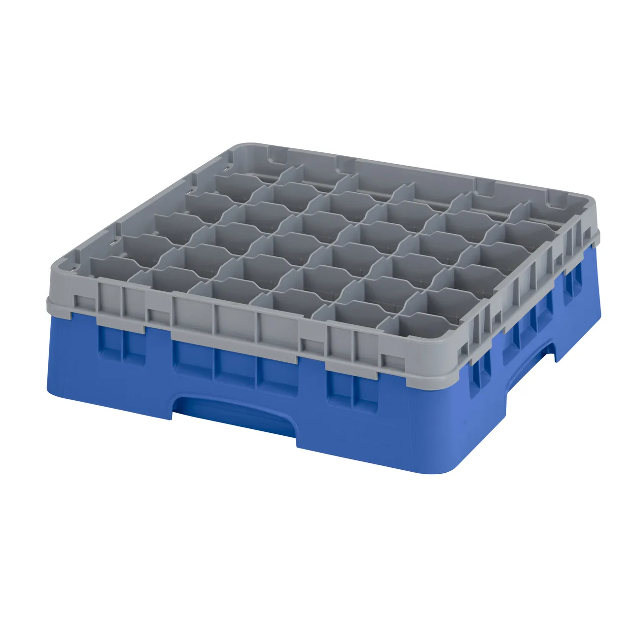 Cambro 36S418168 Camrack Glass Rack, Full Size, Blue, 36 Compartments, 19-3/4" x 19-3/4" x 5-5/8", HACCP Compliant, NSF