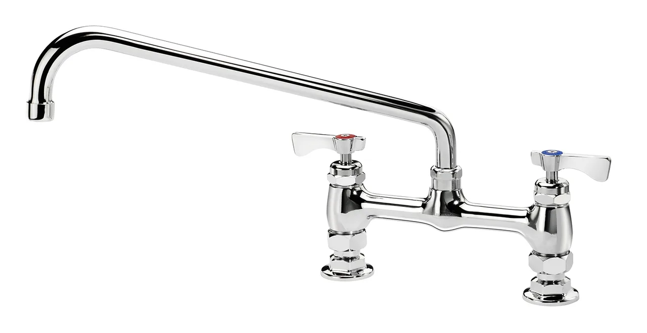 Krowne 15-814L Royal Series Low Lead Deck Mount Faucet w/ 8" Centers, 14" Swing Spout