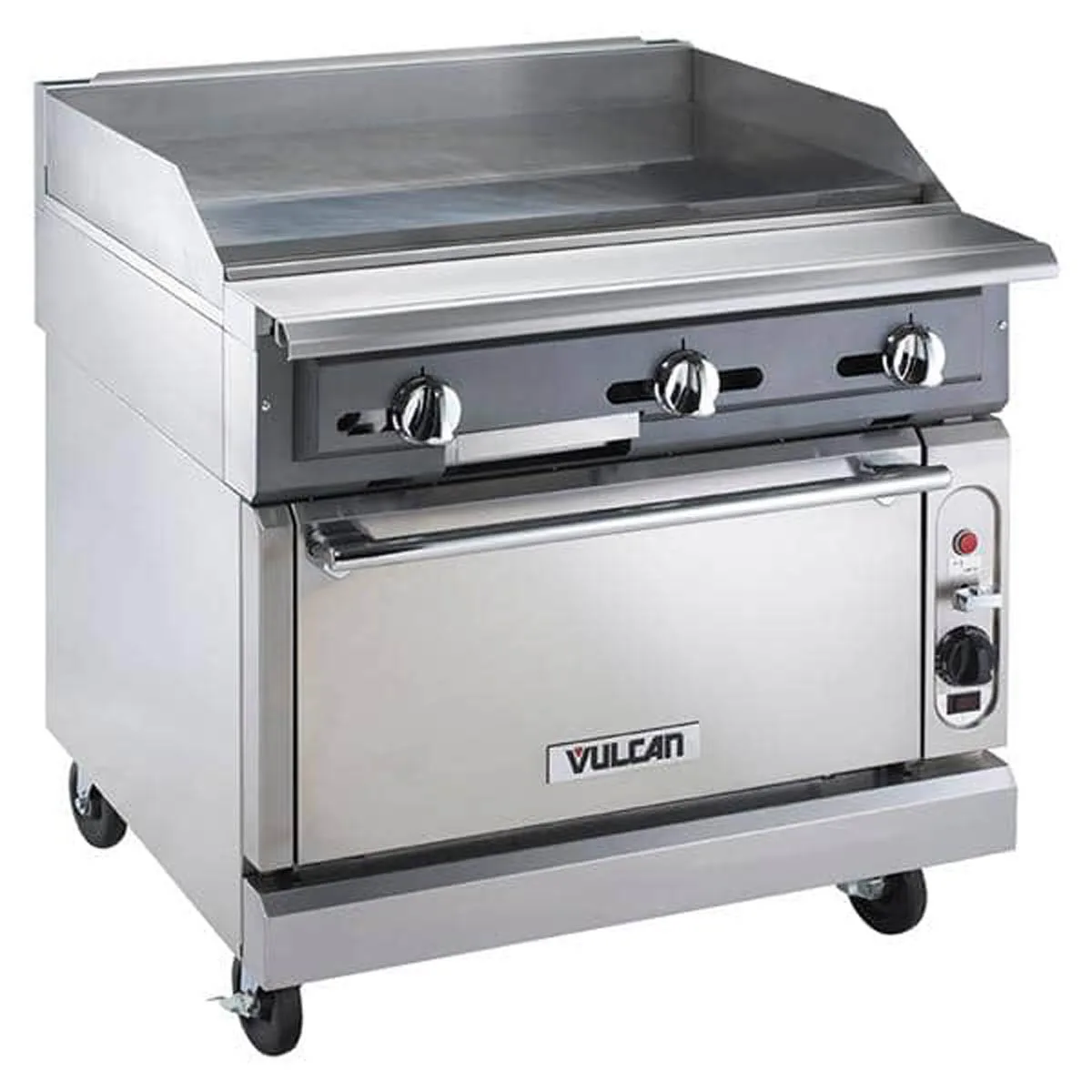 Vulcan VGMT36S 36" Gas Heavy Duty Range, 36" Full Griddle w/ Thermostatic Controls, (1) Standard Oven, 140.000 BTU