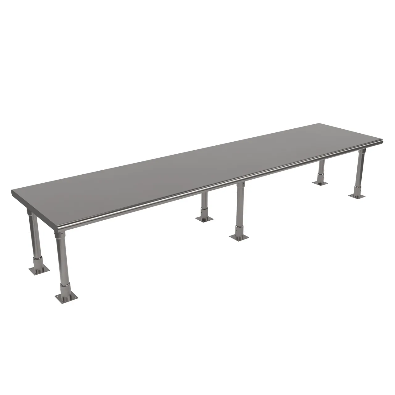 BK Resources BK-OSS-2496BN Single Overshelf, Table Mount, 96"W X 24"D