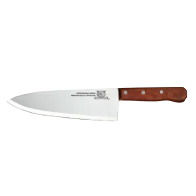 Omcan USA 11477 Chef Knife - 10" Stamped Cook Knife, Stainless Steel Blade, Wood Handle, Medium Size