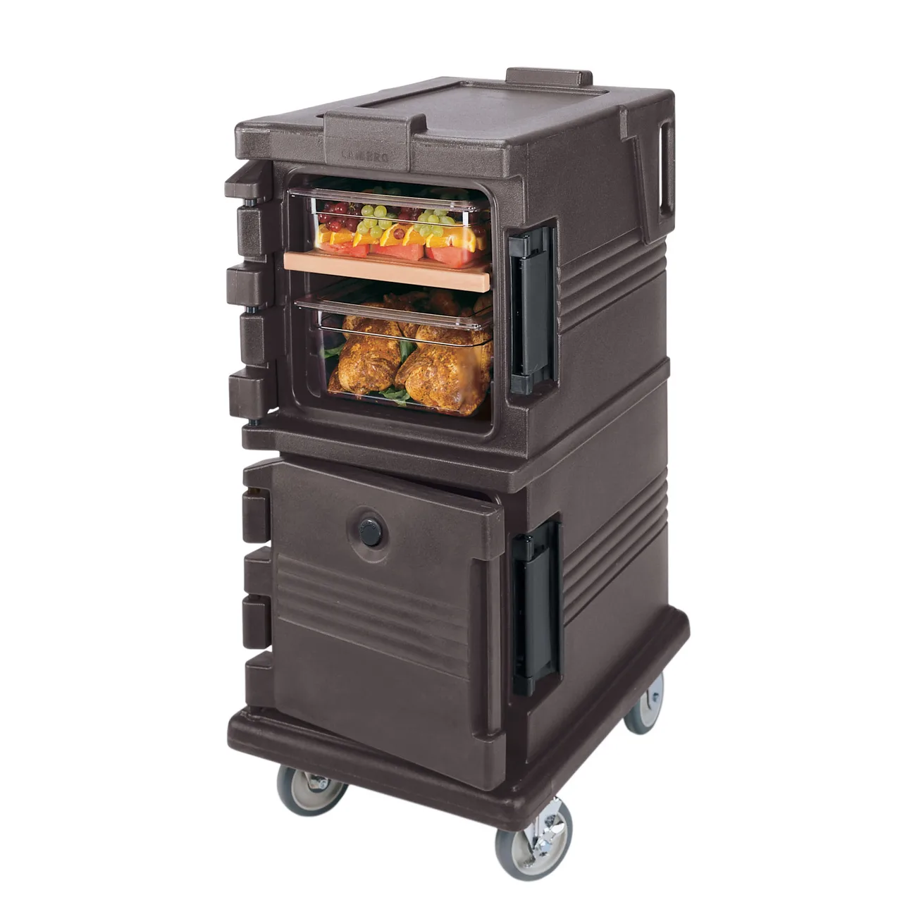 Cambro UPC600194 Ultra Camcart® Front Loading Granite Sand Insulated Food Pan Carrier w/ 8 Pan Capacity