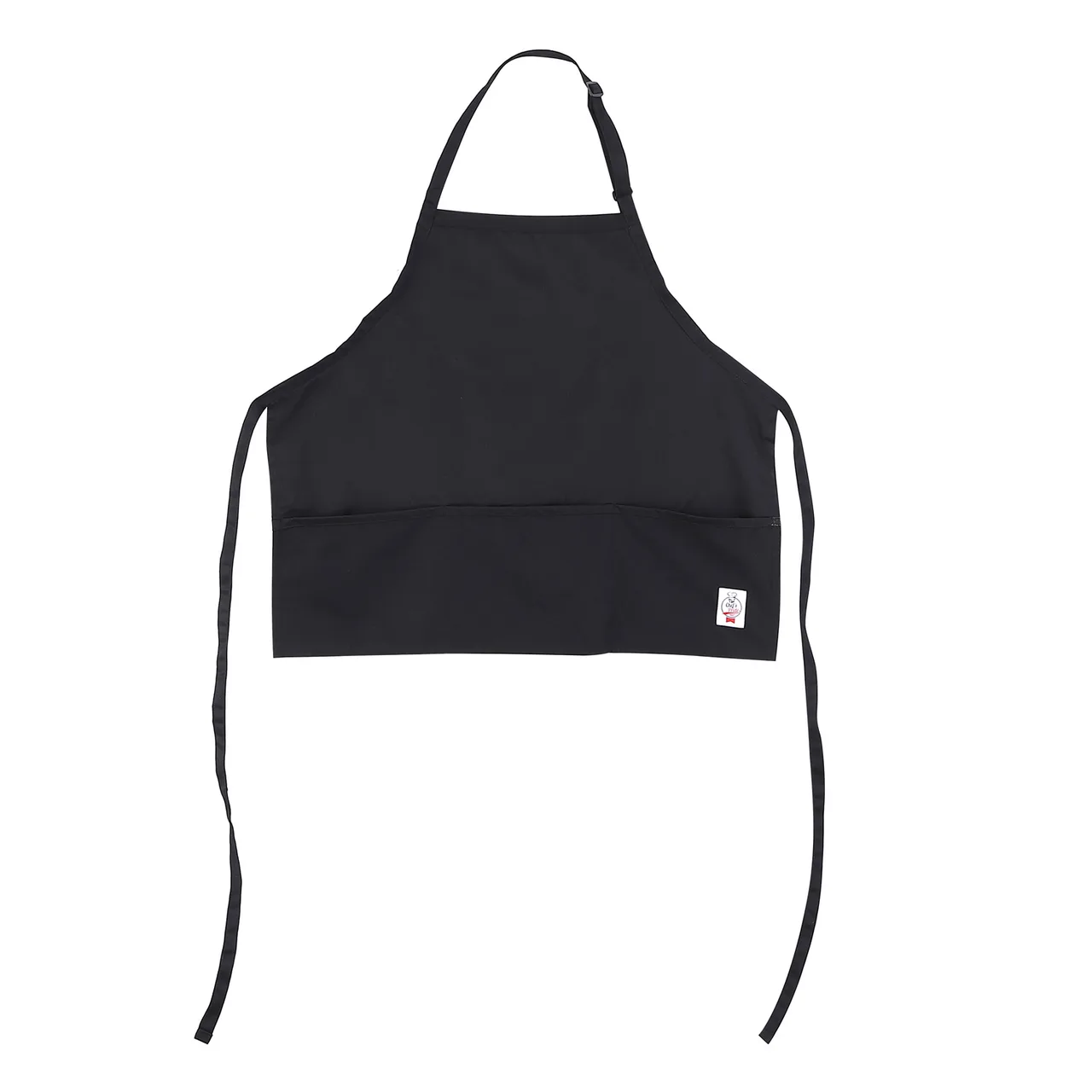 CAC China APBB-3K Bib Apron, Mid-Length, 3-Pocket, 65/35 Poly/Cotton, Black
