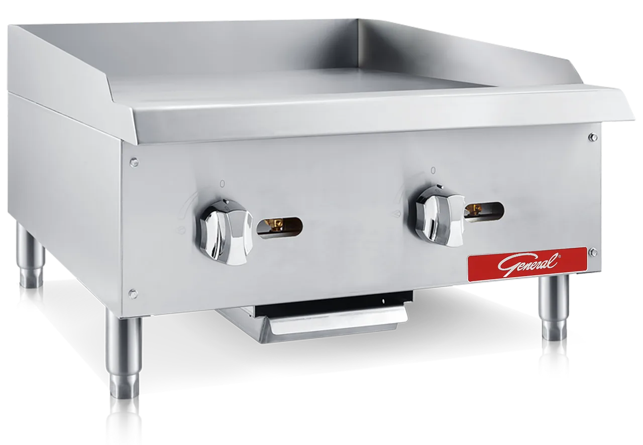 General GCMG-24LP 24" Countertop Gas Griddle with Manual Controls