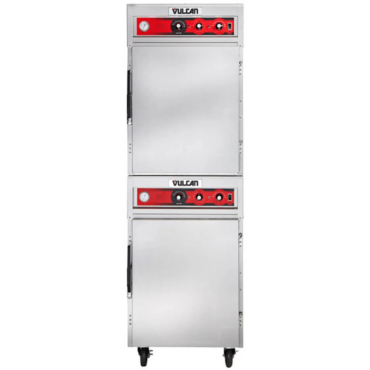 Vulcan VRH88 Mobile Cook / Hold Cabinet, Double-Deck, 6xWire Shelves, 16 Pan Capacity