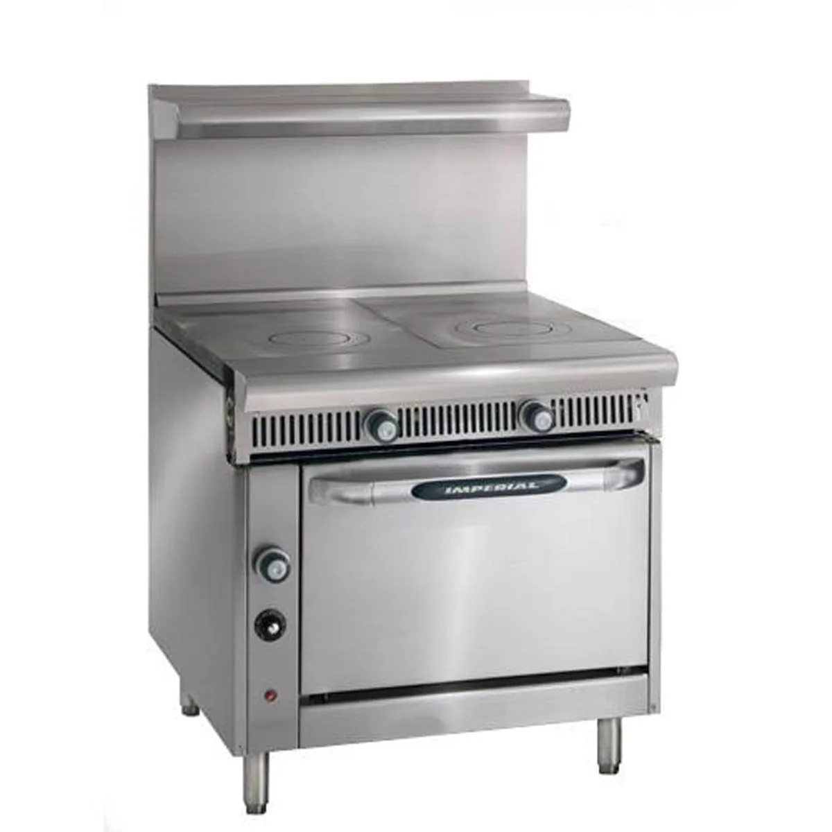 Imperial IHR-2FT 36" Gas Heavy Duty Range w/ (2) French Tops, (1) Standard Oven, 110.000 BTU