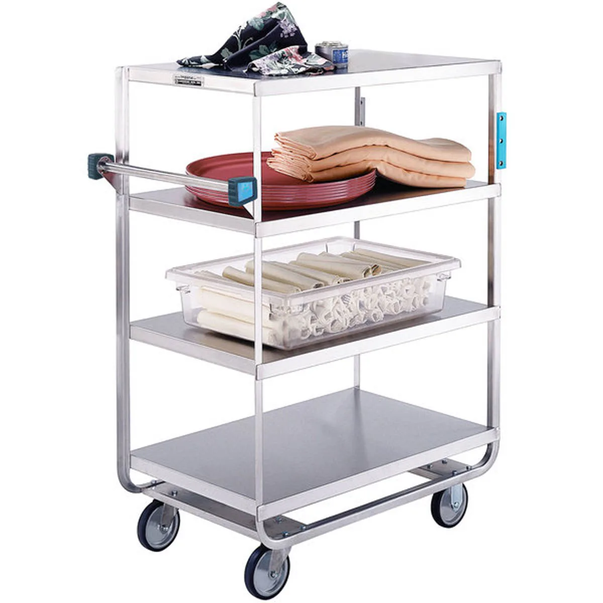 Lakeside 533 Stainless Steel 6-Shelf Open Tray Truck w/ 7-3/8" Clearance