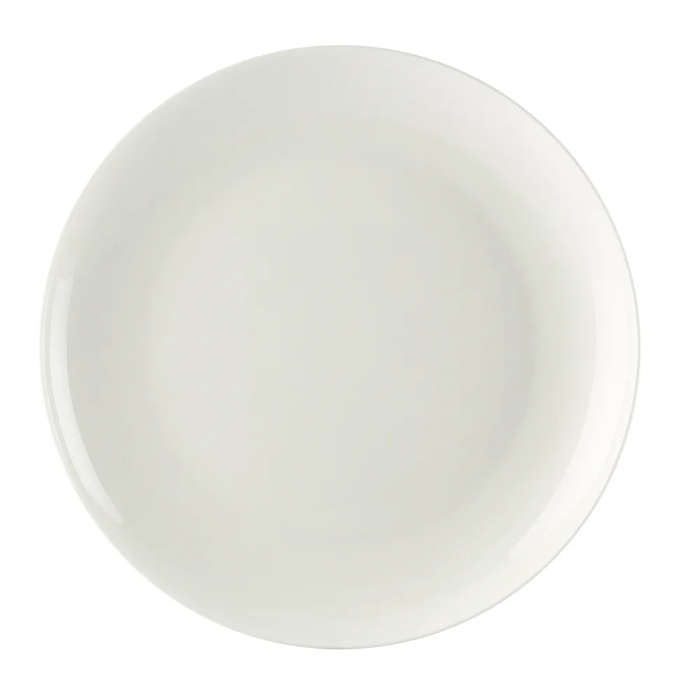 CAC China MAJ-16C Plate, 10-1/2" Dia x 1-1/8" H, Round Coupe Rim, Bone White China - Dozen
