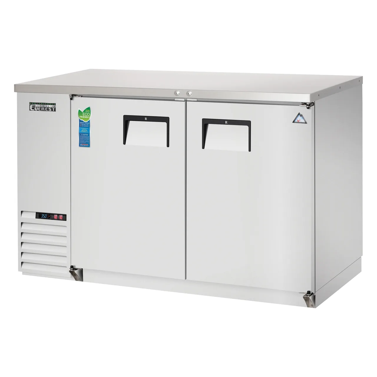 Everest EBB48-SS 49" Two Section Back Bar Cooler with Solid Door, 14.0 cu. ft.