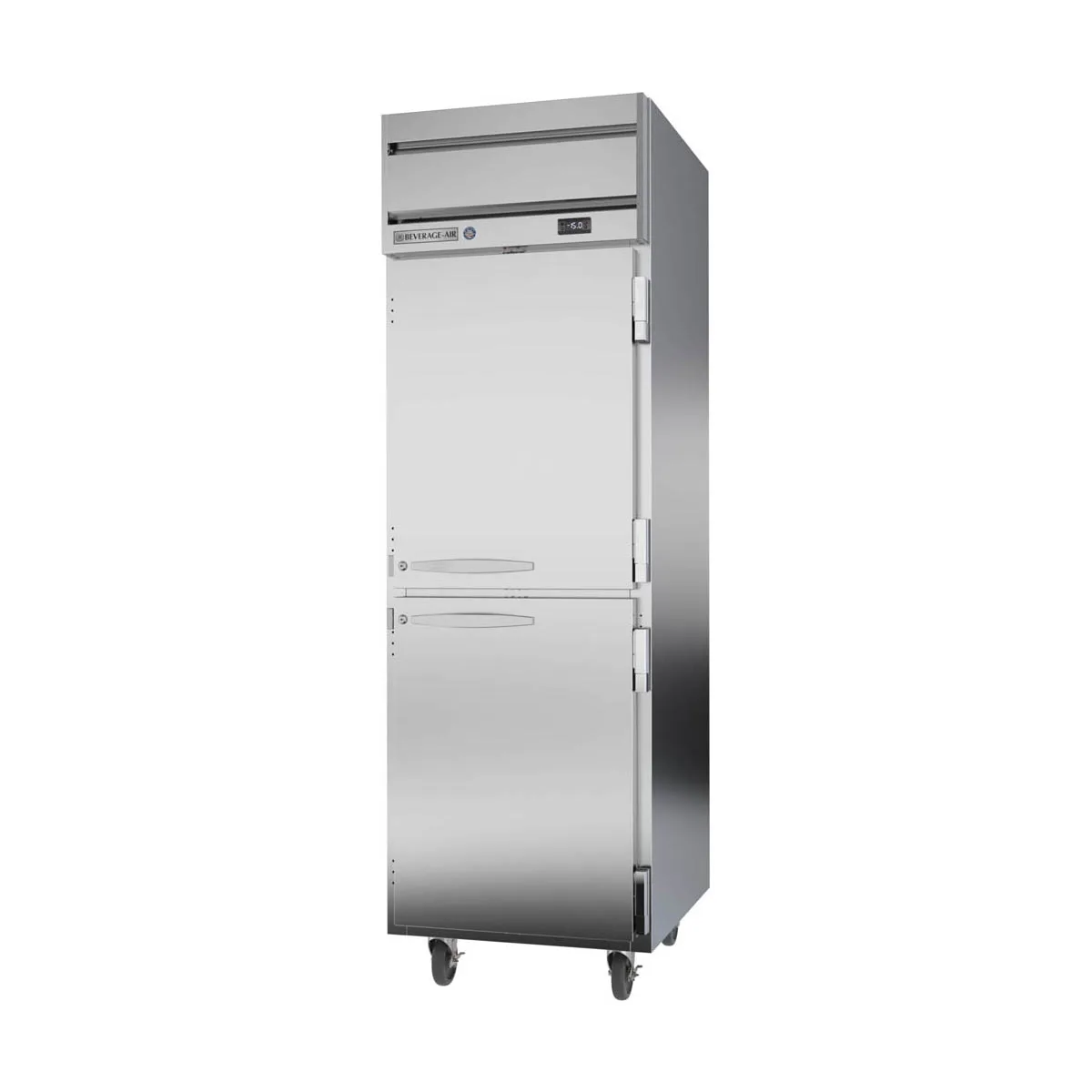 Beverage Air HFP1HC-1HS 26" 1-Section Reach-In Freezer, 2 Half Solid Doors, Top Mount, 21 cu. ft., Stainless Steel Front