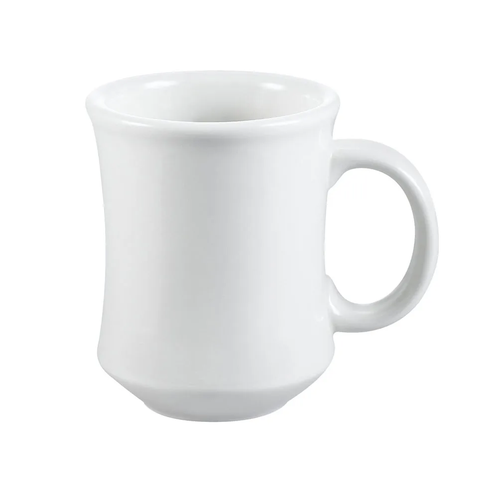 CAC China PM-7-W - Provo 7 oz Mug, 3.25" Dia x 4" H, American White Ceramic, Dishwasher Safe - 1 Dozen