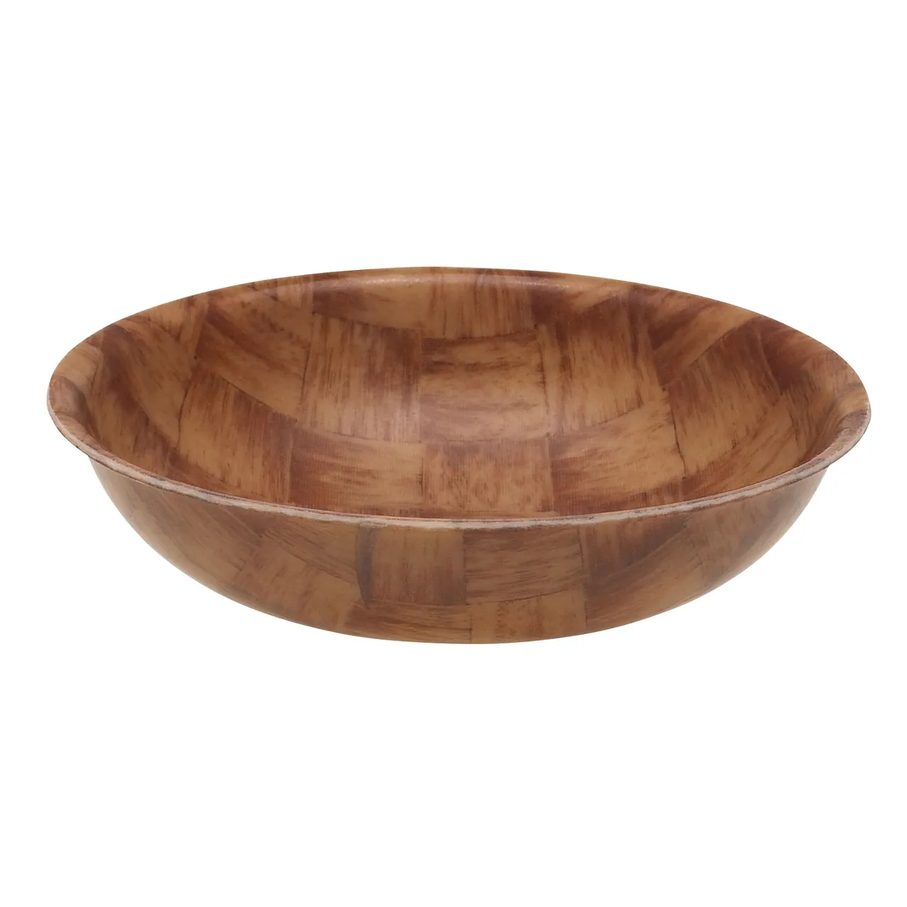 Cambro 6F301 Salad Bowl – 6‑Inch 14.3 Oz, Woodgrain, Basketweave Finish, Dishwasher Safe, Made in USA