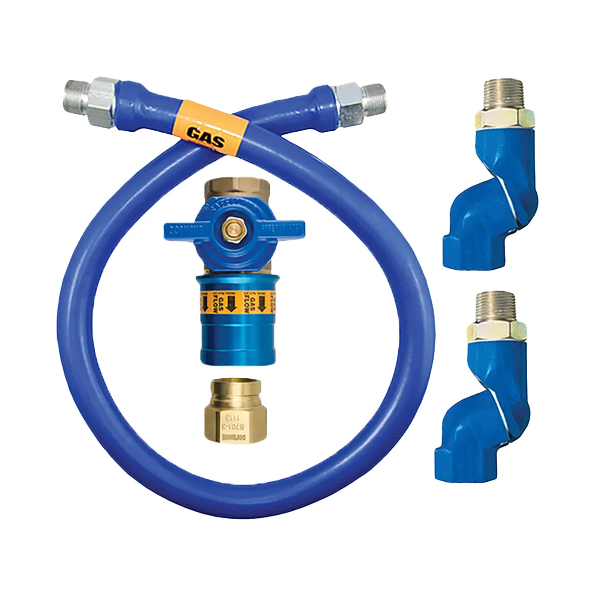 Dormont 1650BPCF2S72 Safety Quik 72" Gas Connector Kit w/ Double Swivel MAX, 1/2" Diameter