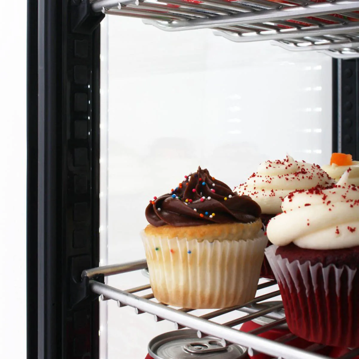 Turbo Air CRT-77-1R-N 16" Self Service Countertop Refrigerated Display Case with Hinged Glass Door, 3 Shelves - 3 cu. Ft.