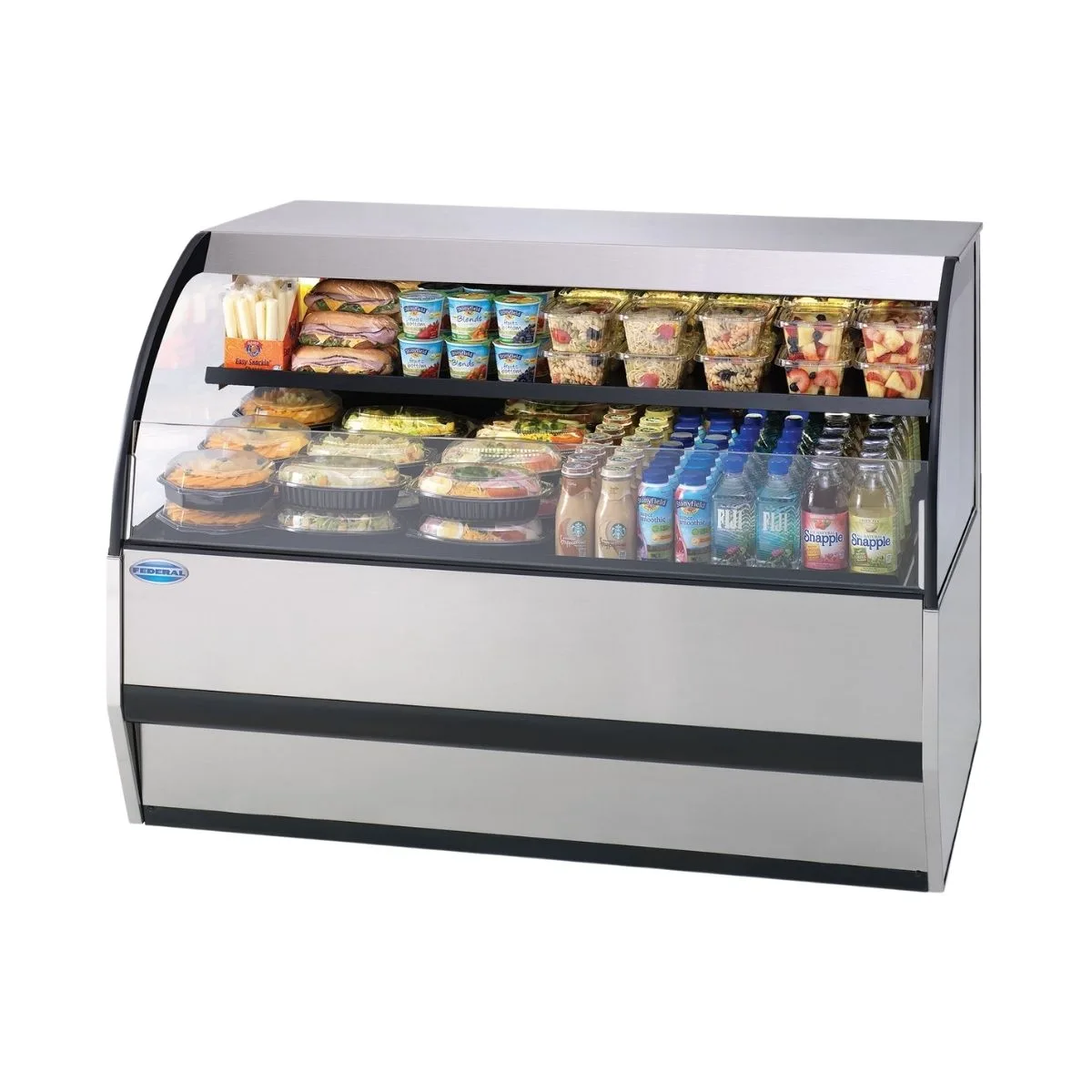 Federal Industries SSRVS3633 36" Versatile Service Top Over Refrigerated Self-Serve Counter Case
