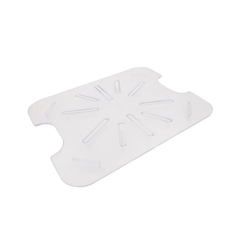 Omcan USA 85036 Drain Shelf for 1/6‑Size Food Storage Container, Clear Polycarbonate, NSF‑Listed