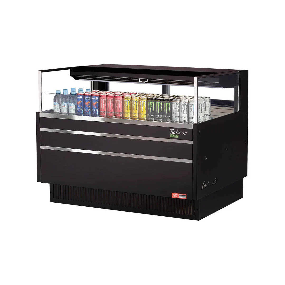 Turbo Air TOM-48L-UFD-W(B)-1S-N 46" Horizontal Open Air Merchandiser, Specify Exterior, Self-Contained