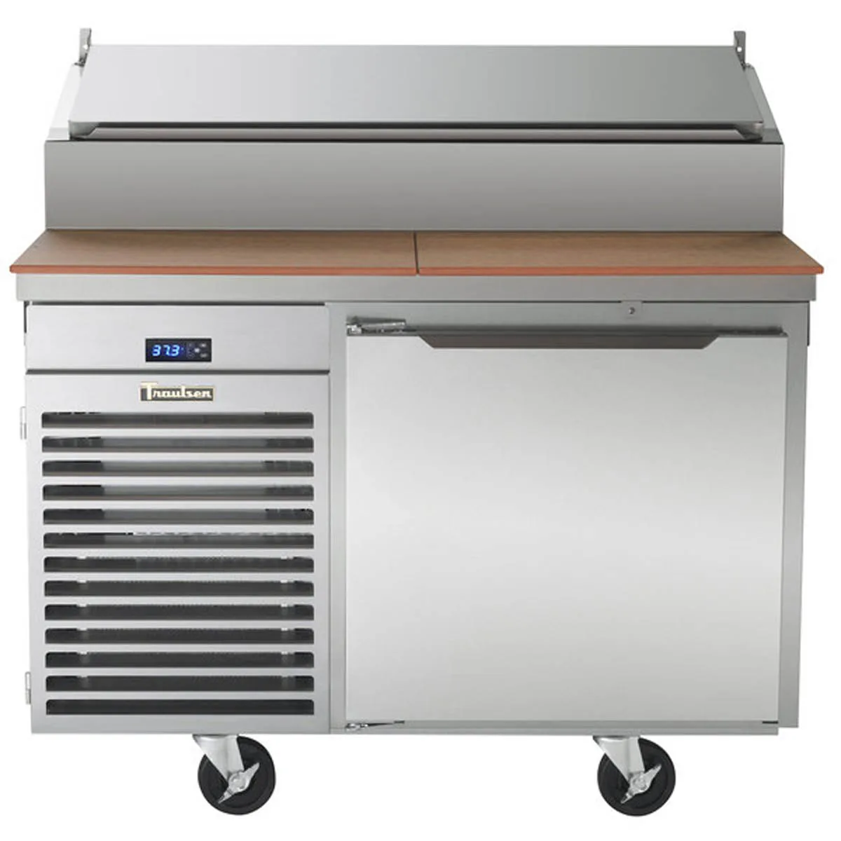 Traulsen TB046SL2S 46" 1-Section Refrigerated Pizza Prep Table w/ 1 Door, (12) 1/6 Pans