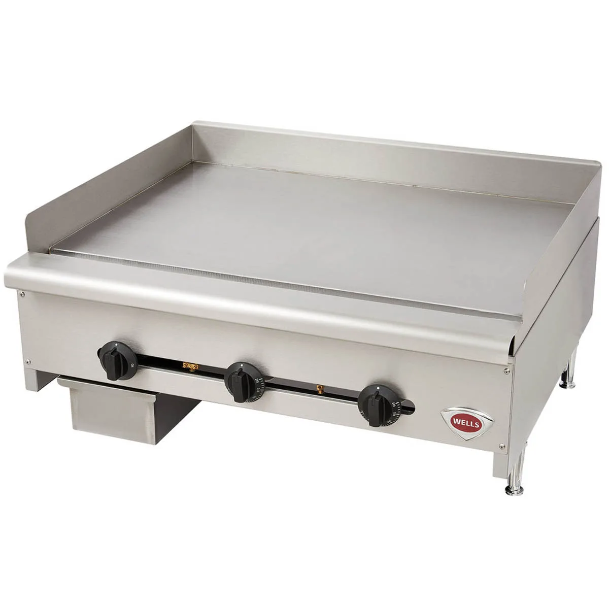 Wells HDTG-3630G 36" Countertop Thermostatic Gas Griddle, 3/4" Steel Plate, 90.000 BTU
