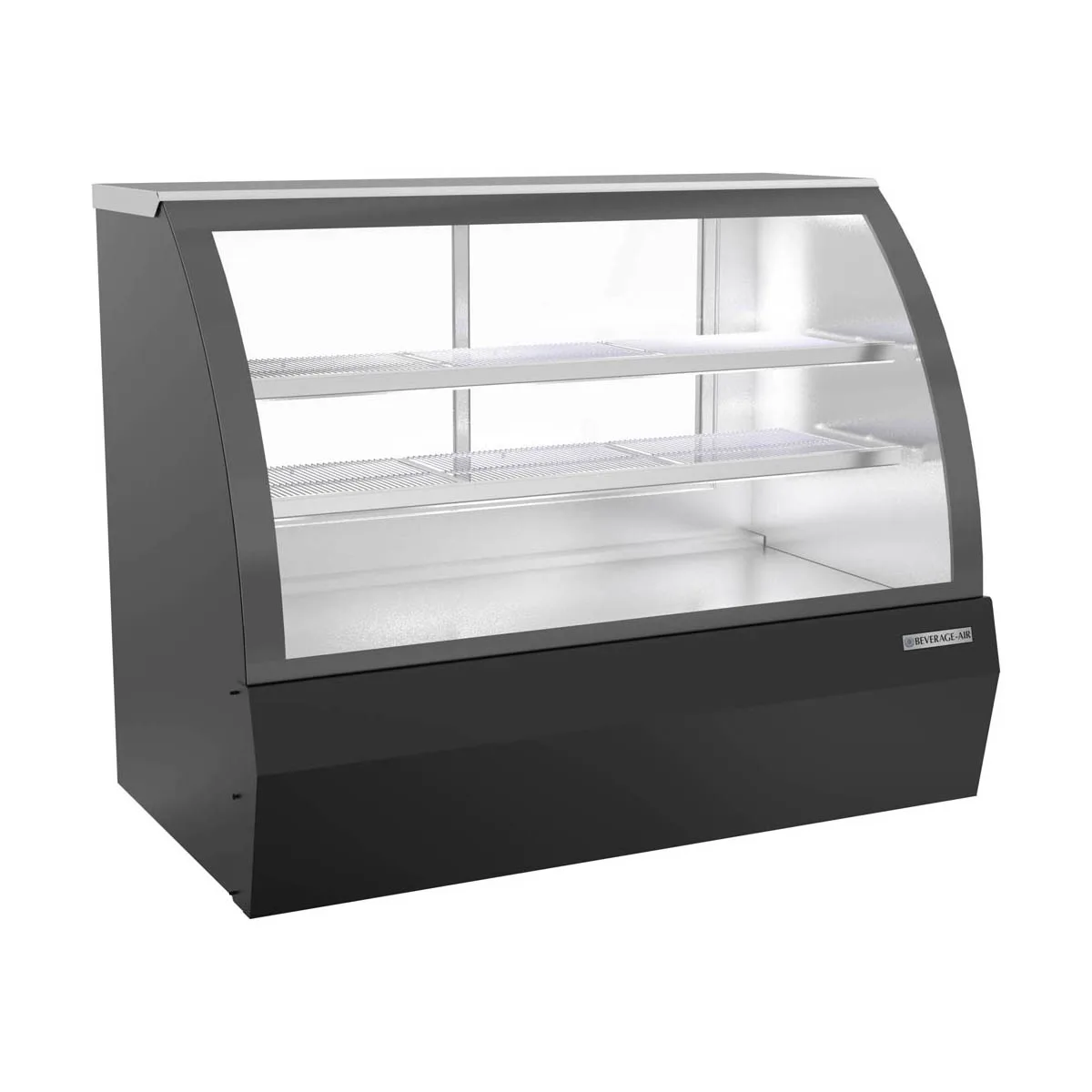 Beverage Air CDR5HC-1-B-D 60 1/4" Curved Glass Black Dry Bakery Display Case, 17 cu. ft.