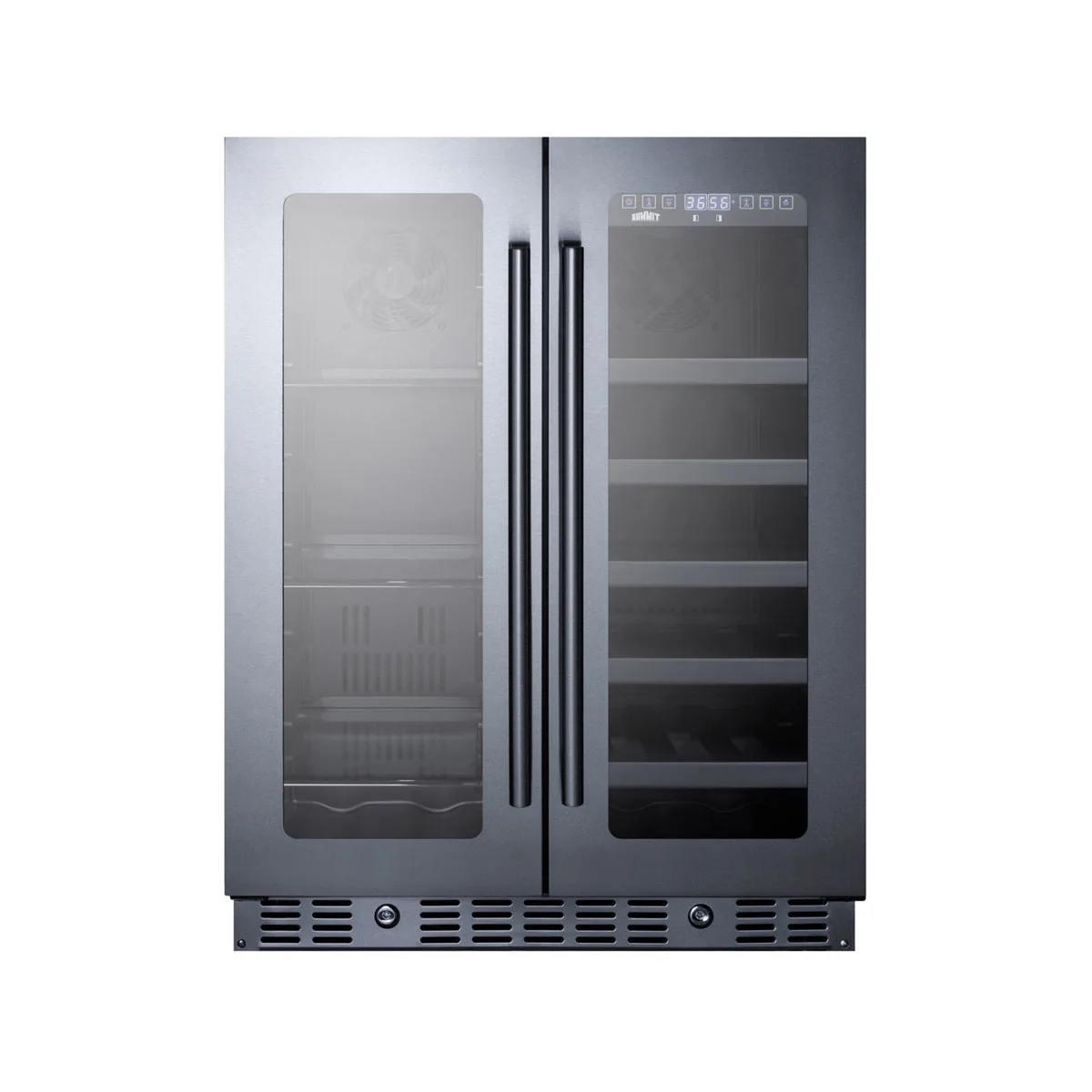 Summit ALFD24WBV 23" Glass Door Wine Refrigerator, Dual Temperature, 21 Bottles
