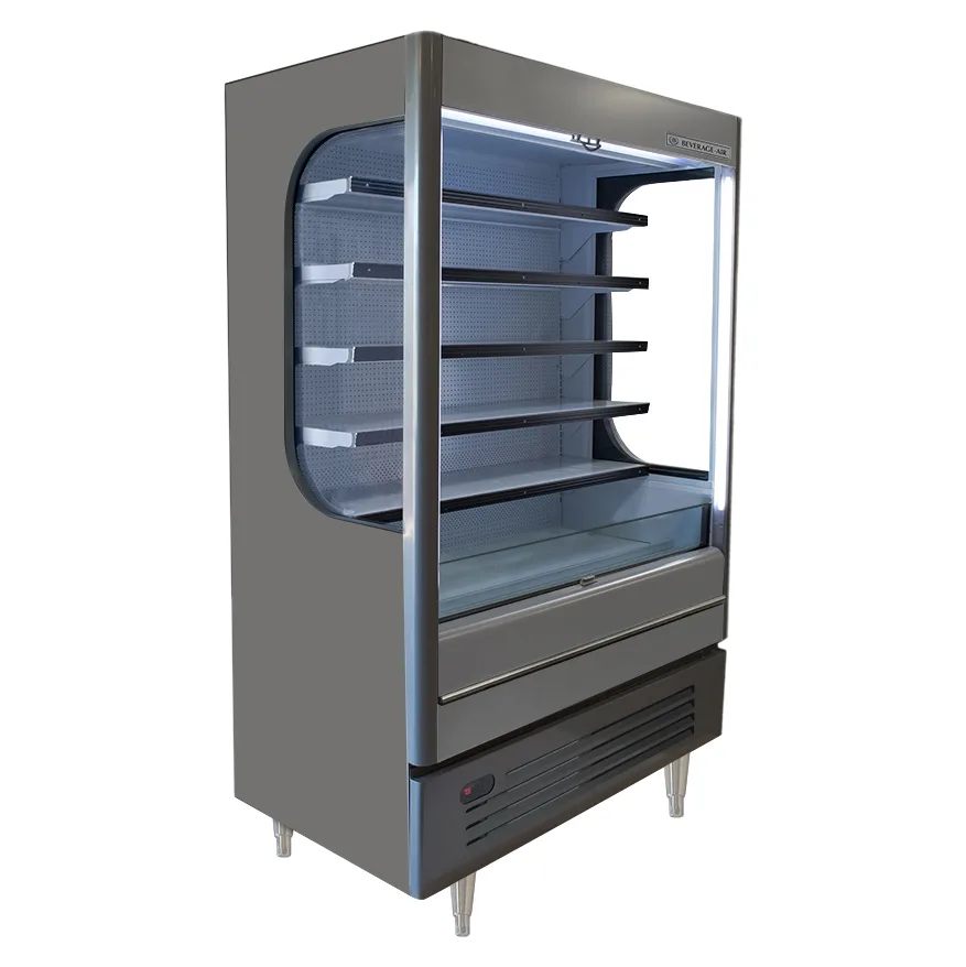 Beverage Air VMHC-18-1-G 52" Gray Vuemax Open Air Merchandiser, 5 Shelves, Vertical Case, 23.87 cu. ft.
