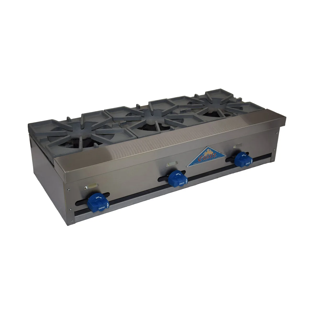 Comstock-Castle FHP3 36" Countertop Gas Hotplate with (3) Burners, Manual Controls, 72.000 BTU