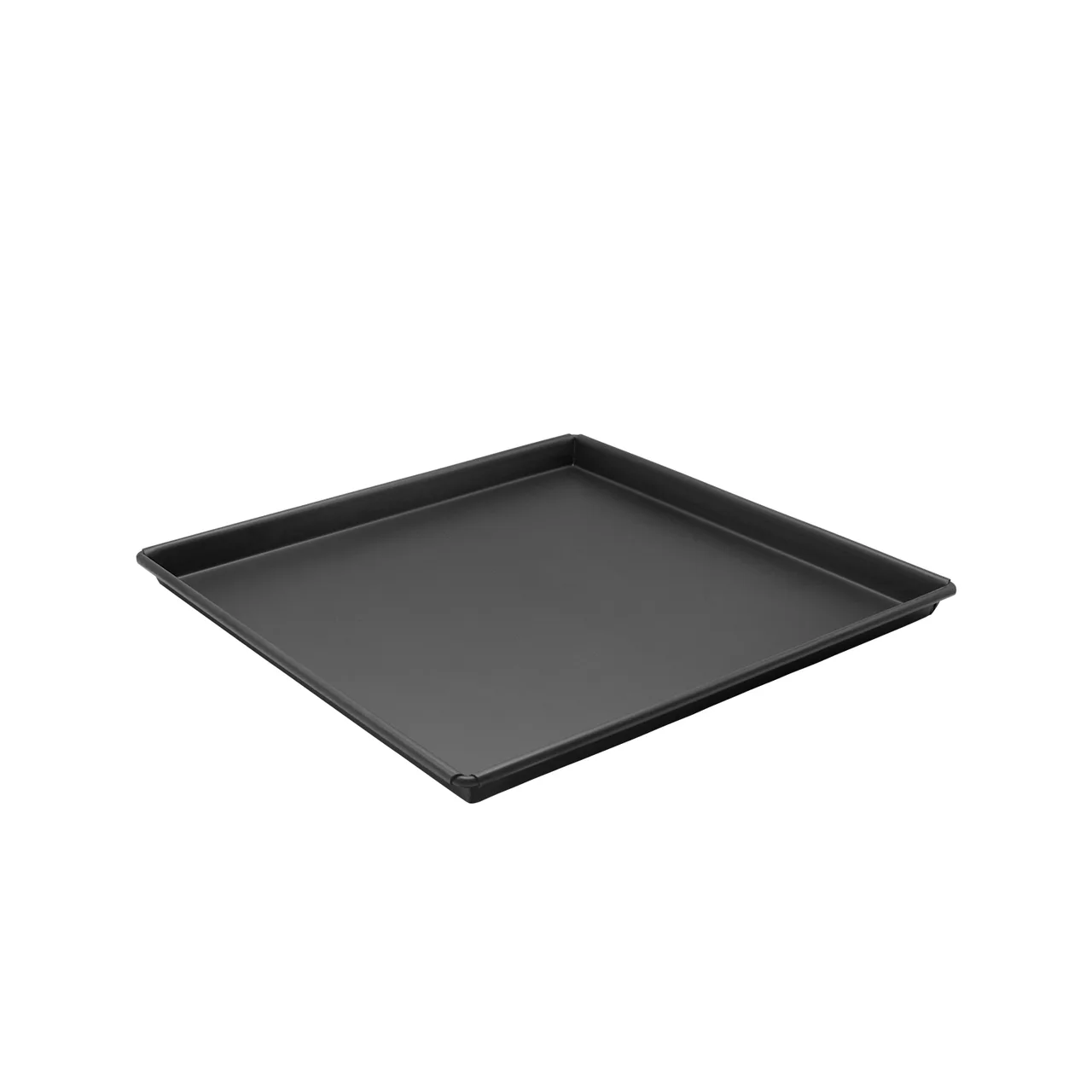 CAC China SPZP-1616 Pizza Pan, 16"x1"H, Cold-Rolled Steel, Sicilian Black Square