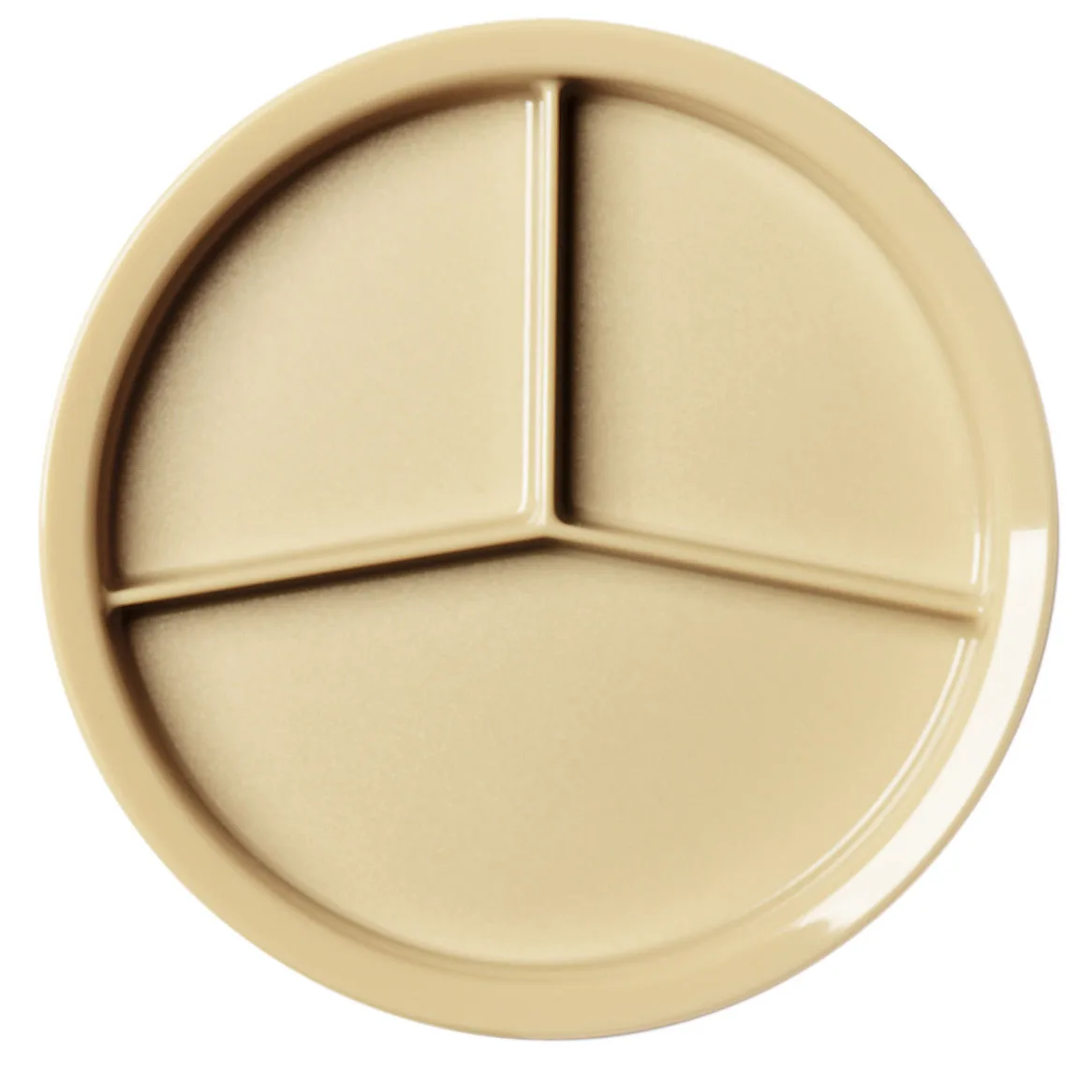 Cambro HK93BCW133 Heat Keeper, 9.5" Diameter 3‑Compartment Tray, Scratch‑Resistant Finish, USA Made