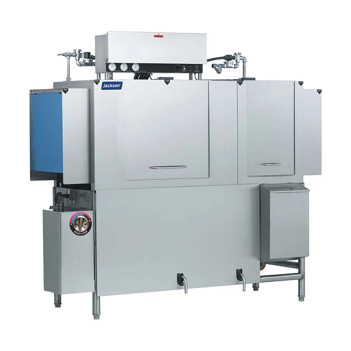 Jackson WWS AJX-66CE 66" Conveyor Dishwasher, 225 Racks/Hr - 153 Gal/Hr - High Temp without Booster