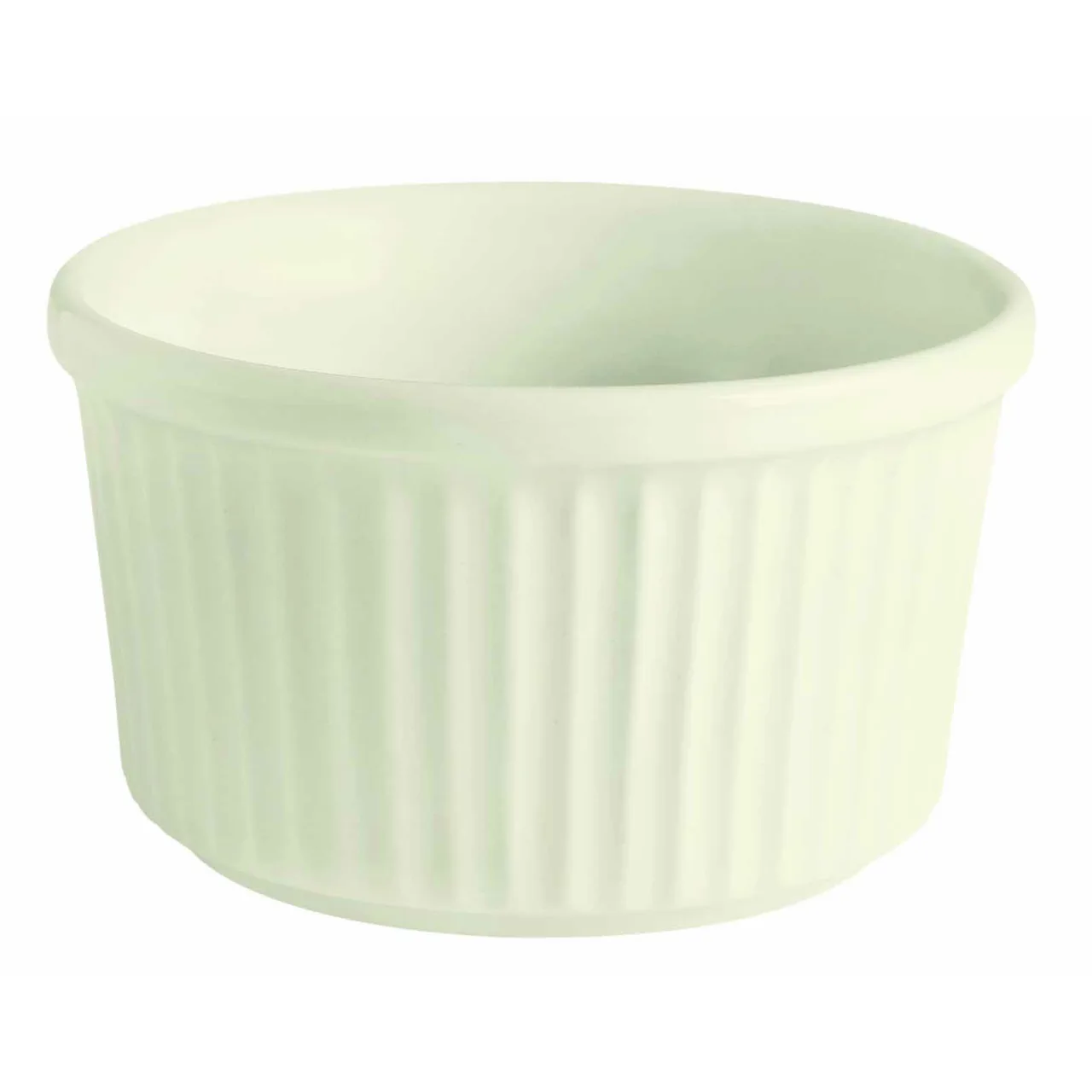 GET PP1100707224 Ramekin, 3" Small, 3-3/8 Oz, Porcelain, Striped, Off White, Rolled Edge - 1 Dozen