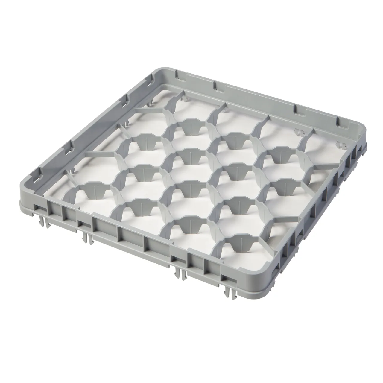 Cambro 20GE2151 Half Drop Extender, Full Size, 20 Compartments, Soft Gray, 19-5/8" x 19-5/8" x 2", Adds 1-5/8" to Rack Height