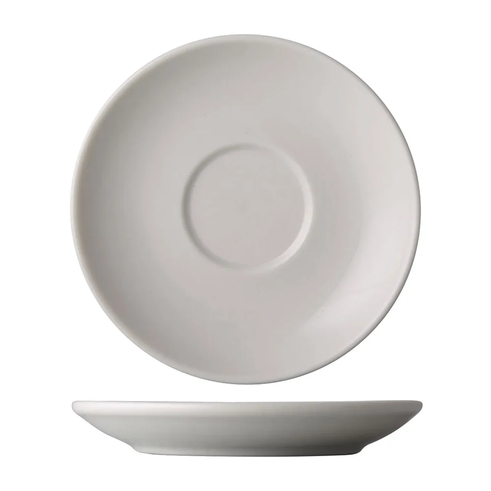 CAC China GW-36 Round Porcelain Saucer, 4.5" Diameter x 0.75" Height, White Finish - 1 Dozen