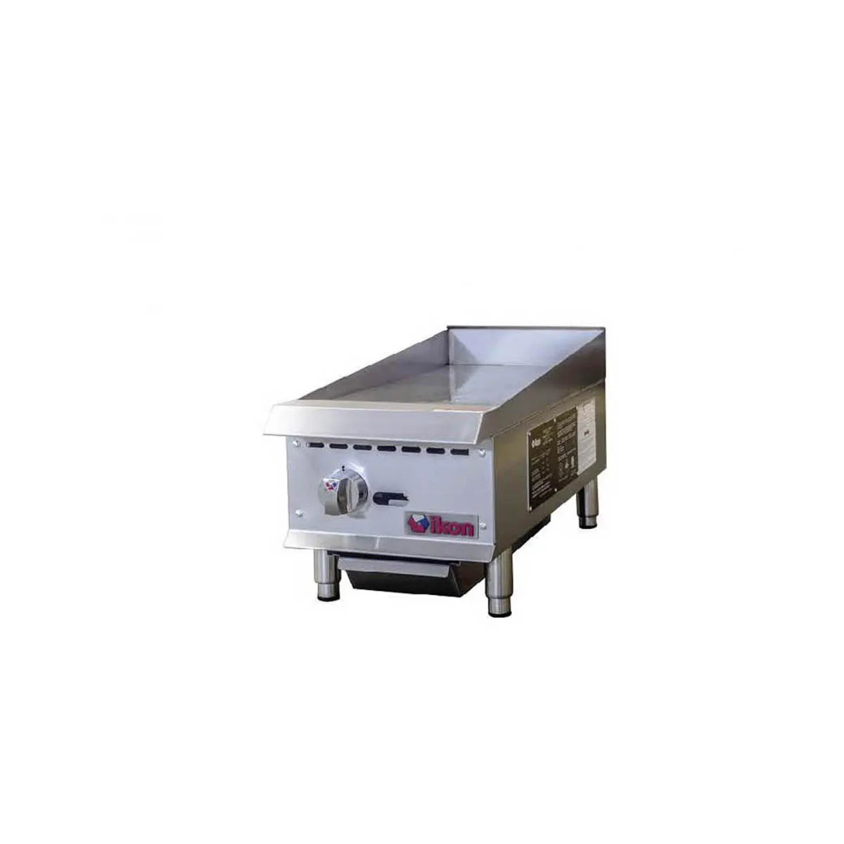 IKON IMG-12 12" Countertop Gas Griddle, Manual Controls, 3/4" Steel Plate, 30.000 BTU