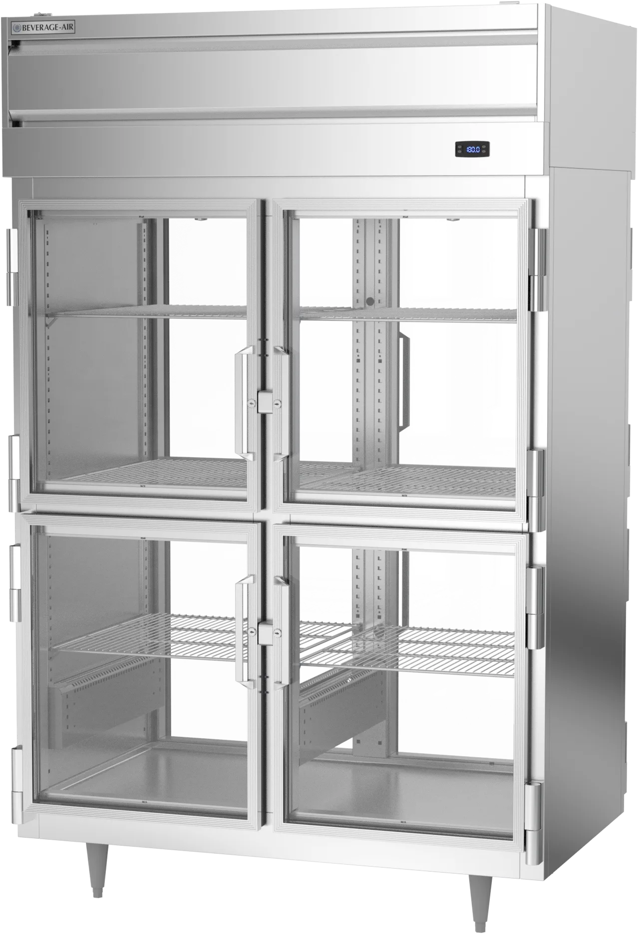 Beverage Air PH2-1BHG-PT 2-Section “8” Doors Clear Heated Holding Cabinet Stainless Steel