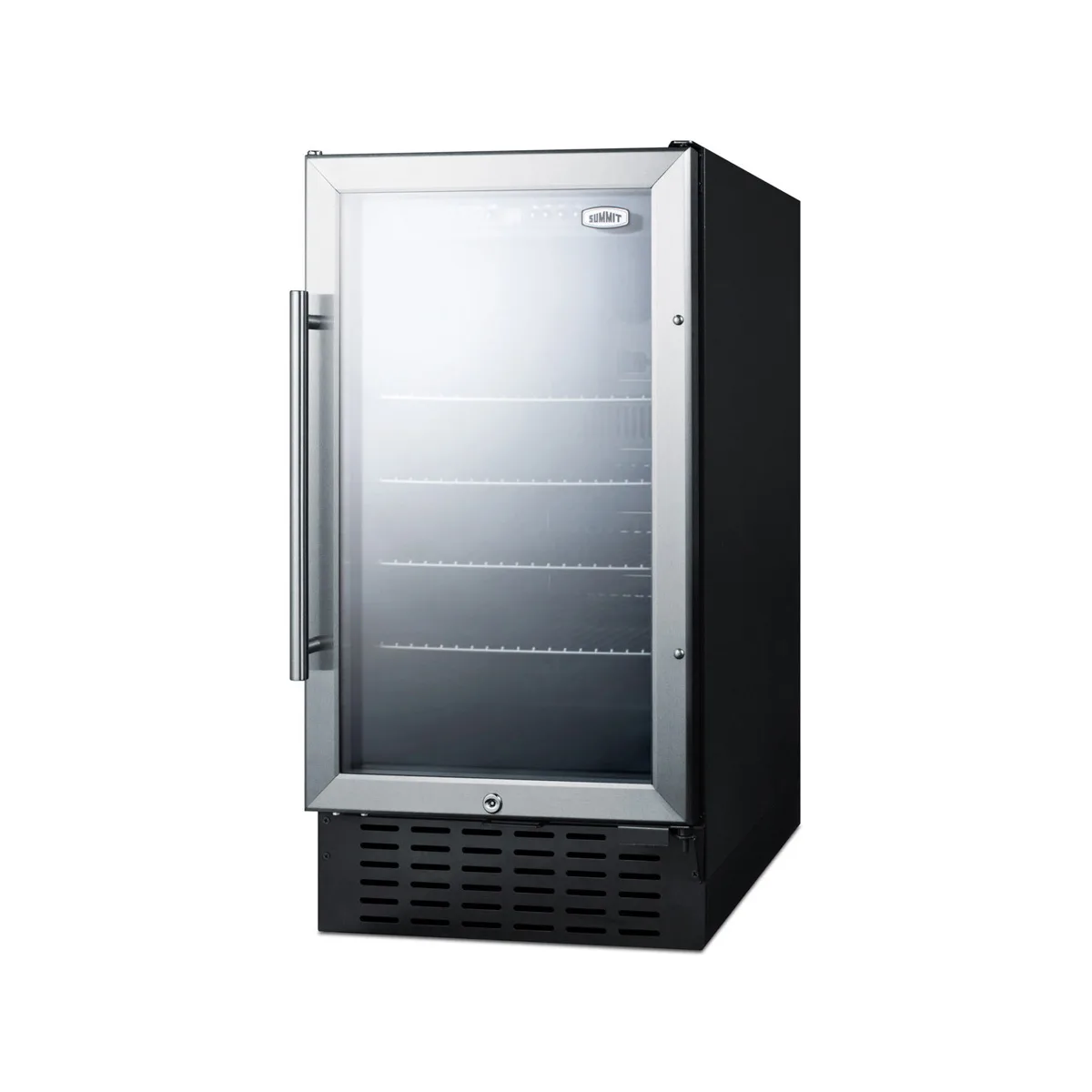 Summit SCR1841BADA 18" Beverage Center w/ Glass Door, Black Exterior, 2.7 cu.ft