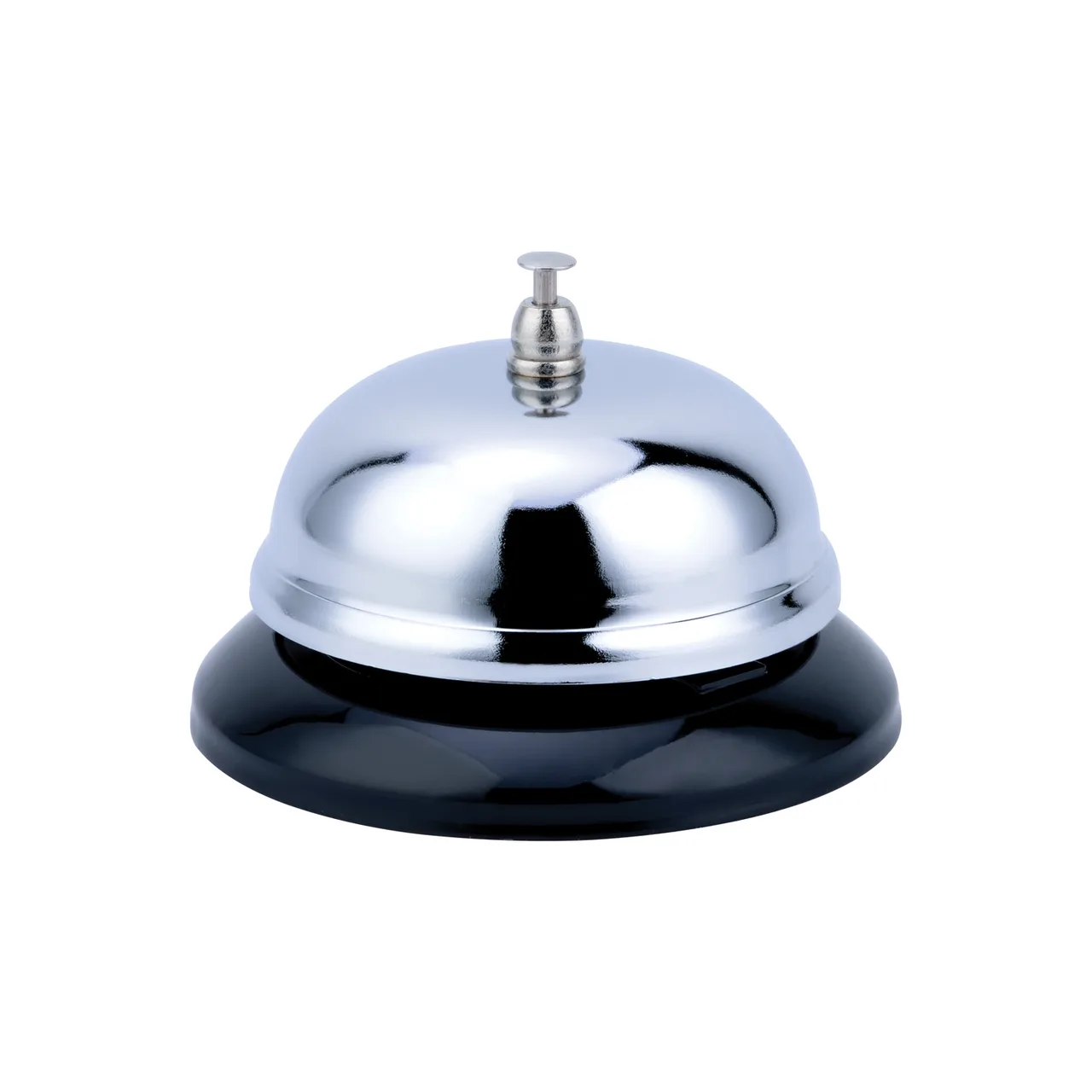 CAC China CABL-3 Call Bell, 3-1/2" dia., Round, Plastic Base, Chrome-Plated