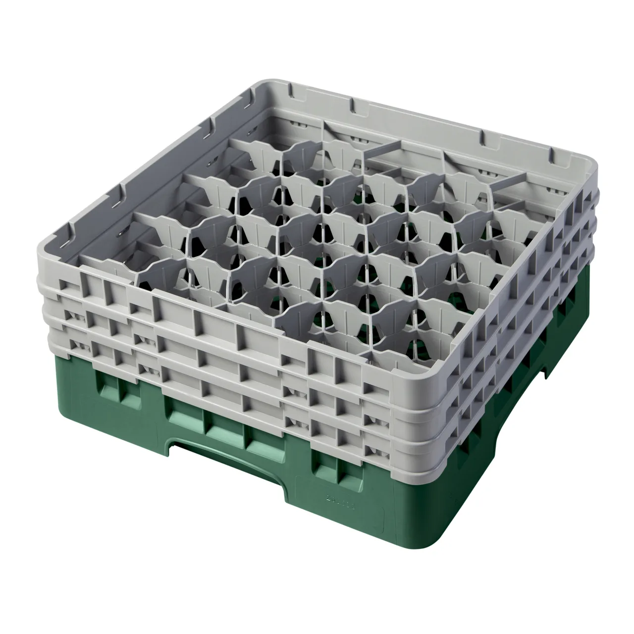 Cambro 20S638119 Camrack Glass Rack, Sherwood Green, 20 Compartments, 19-3/4" x 19-3/4", 6-7/8" Height