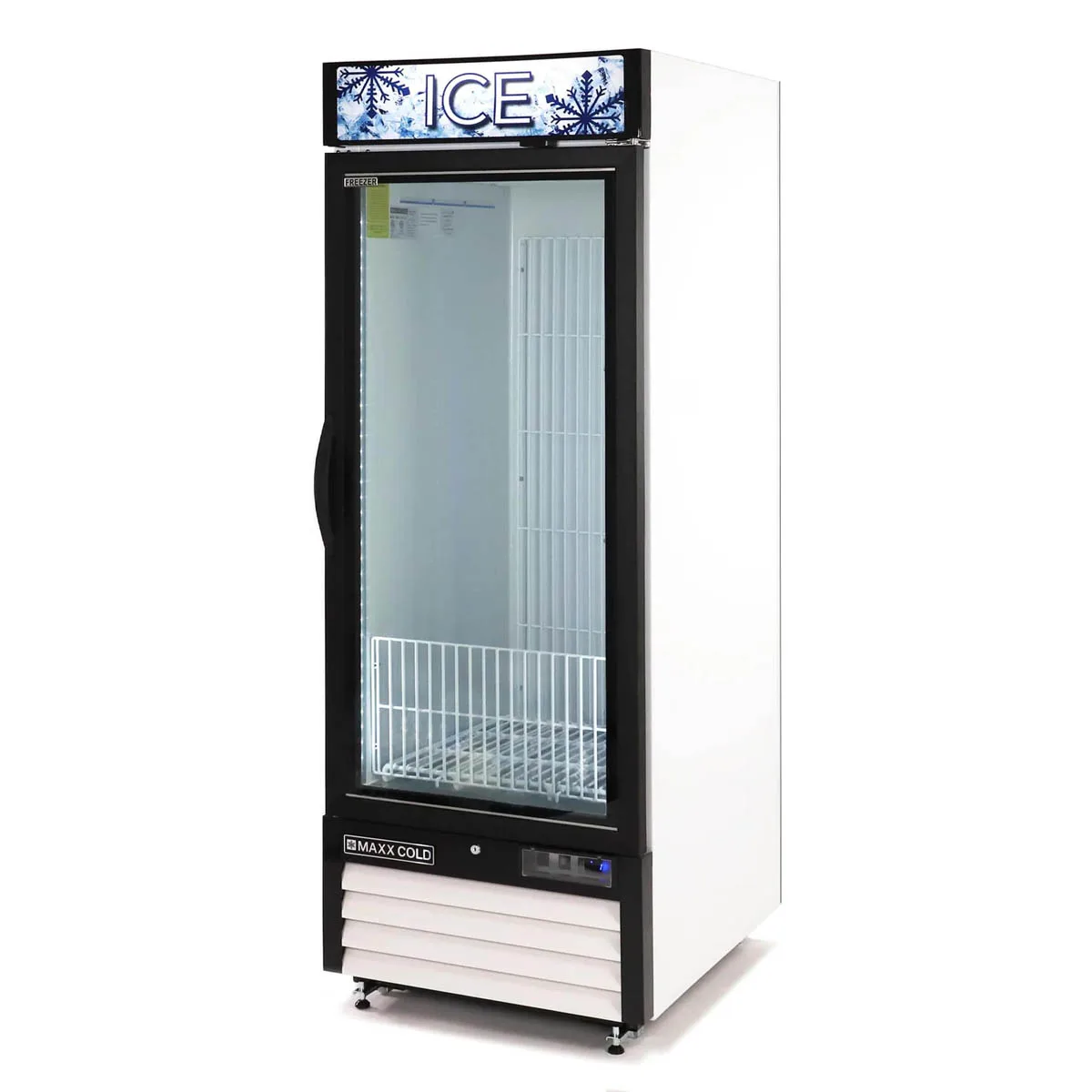 Maxx Cold MXM1-23FHC-ICE 27" Glass Door Freezer Merchandiser, 23 cu. ft.
