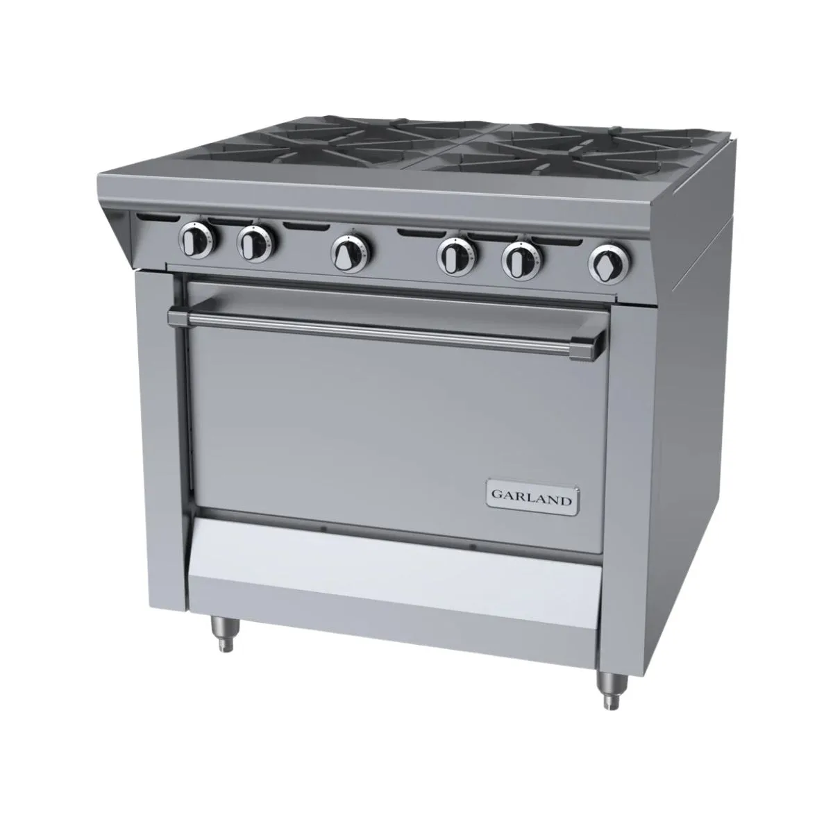 Garland US Range MST44R-E 34" Gas Heavy Duty Range w/ (4) Open Burners, Electric Ignition and Flame Fail, (1) Standard Oven, 180.000 BTU