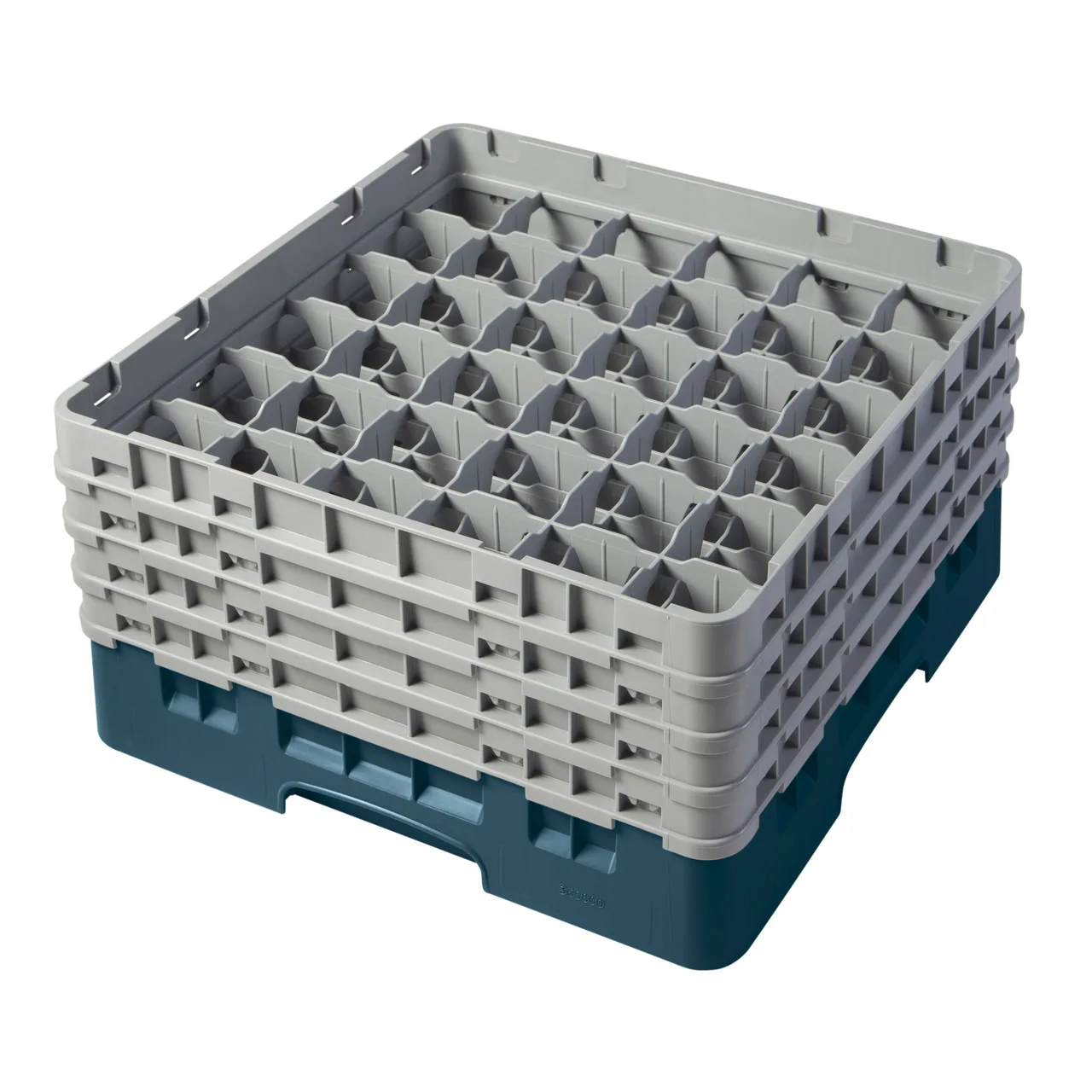 Cambro 36S800414 Camrack Glass Rack, Teal, Full Size, 19-3/4 x 19-3/4, 36 Compartments, 2-7/8 Max Dia, 8-1/2 Max Height