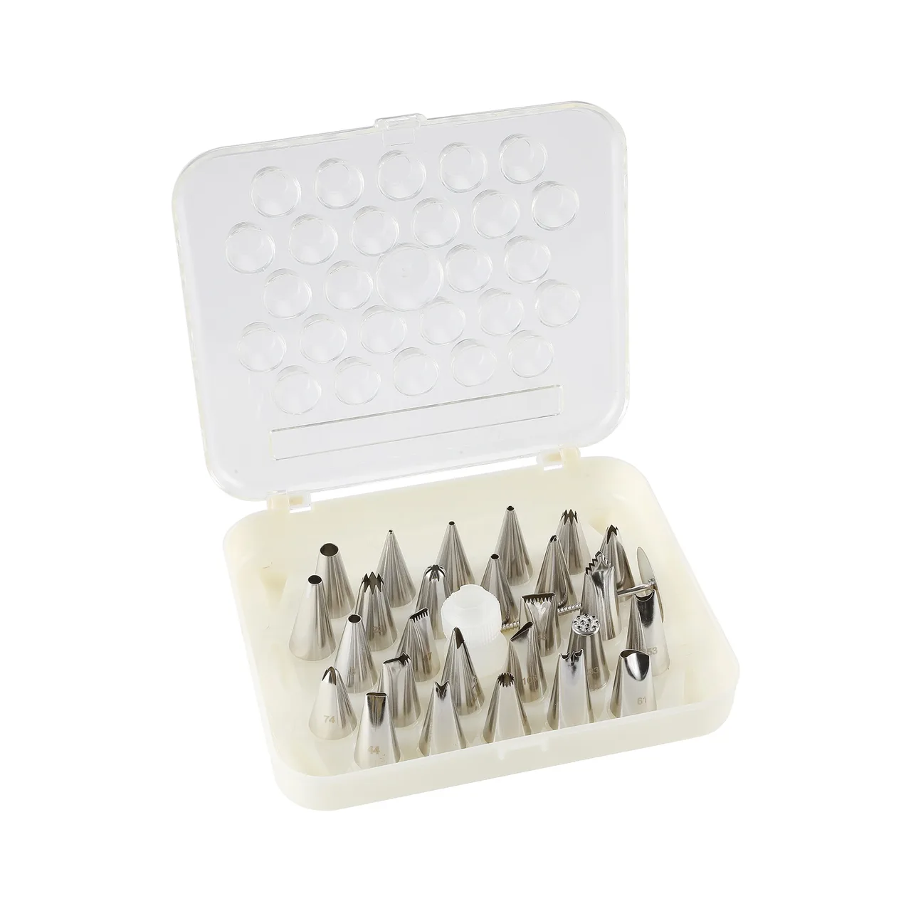 CAC China B7DT-26 Decorating Tip Set, 26 Pieces, Stainless Steel - Set
