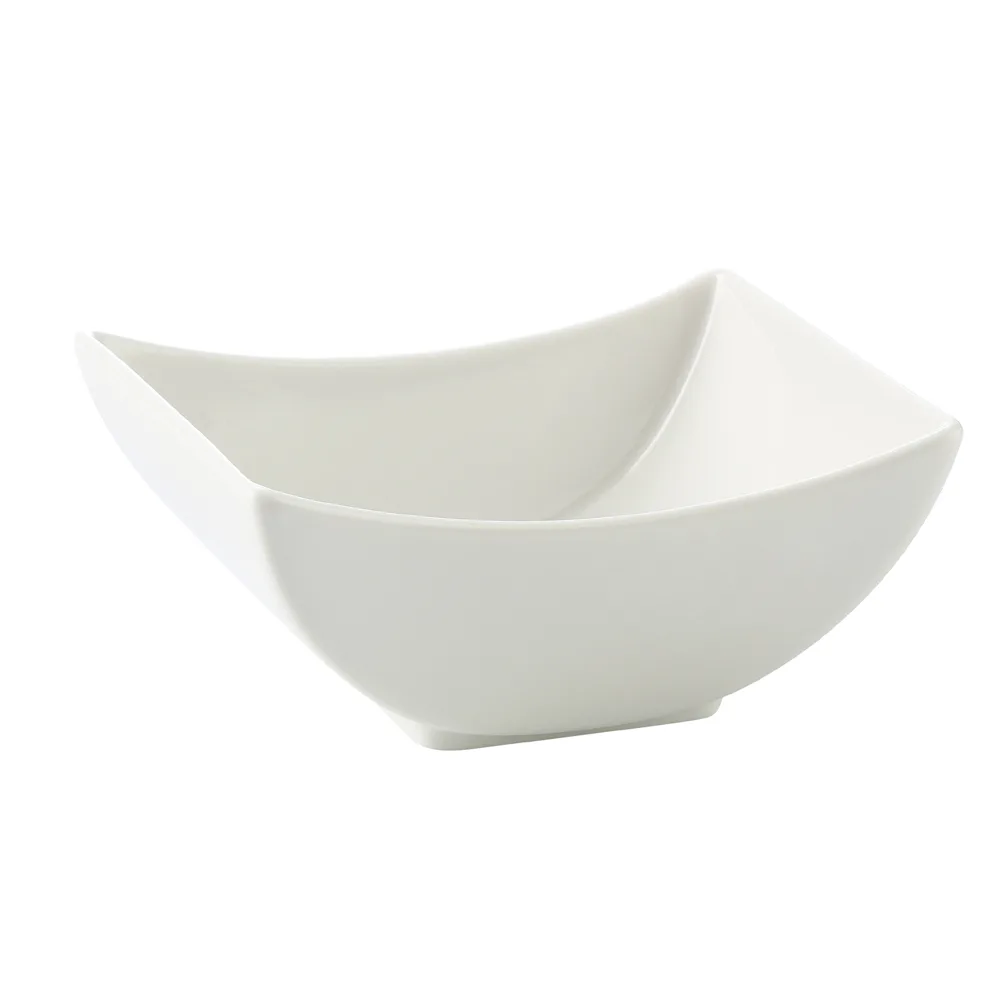 CAC China SHA-B44 Sushia Bowl, 4 Oz., 4"L x 3"W x 1-3/4"H, Rectangular Porcelain Bone White - Dozen