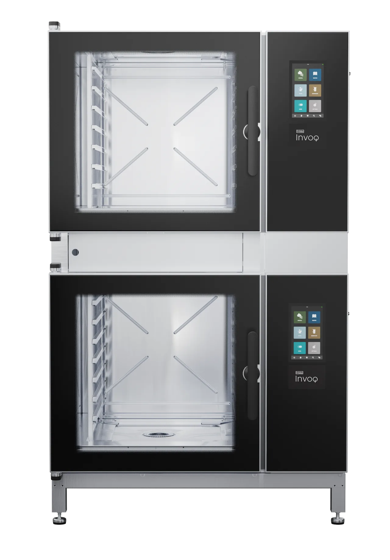 Blodgett INVOQ 62BLG/62BLG Double Stacked Full Size 12 Sheet Pan Gas Combi Oven w/ Touchscreen, Boilerless, 136.400 BTU